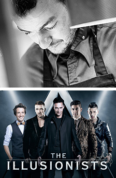 chef Romain Gandolphe & five top international illusionists