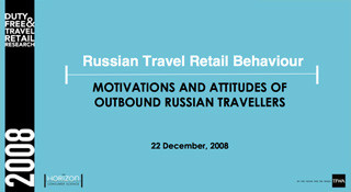 Russian Outbound Traveller Study (2008)