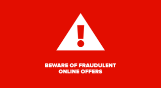 Beware of fraudulent online offers