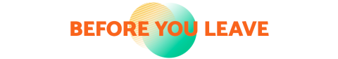 Before you leave